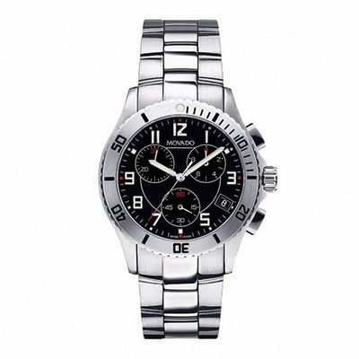 Men's Movado JR Sport Chronograph Stainless Steel Watch (Model: 0605968)