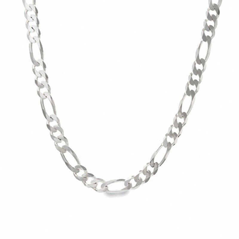Men's 11.0mm Figaro Chain Necklace in Sterling Silver - 22"|Peoples Jewellers