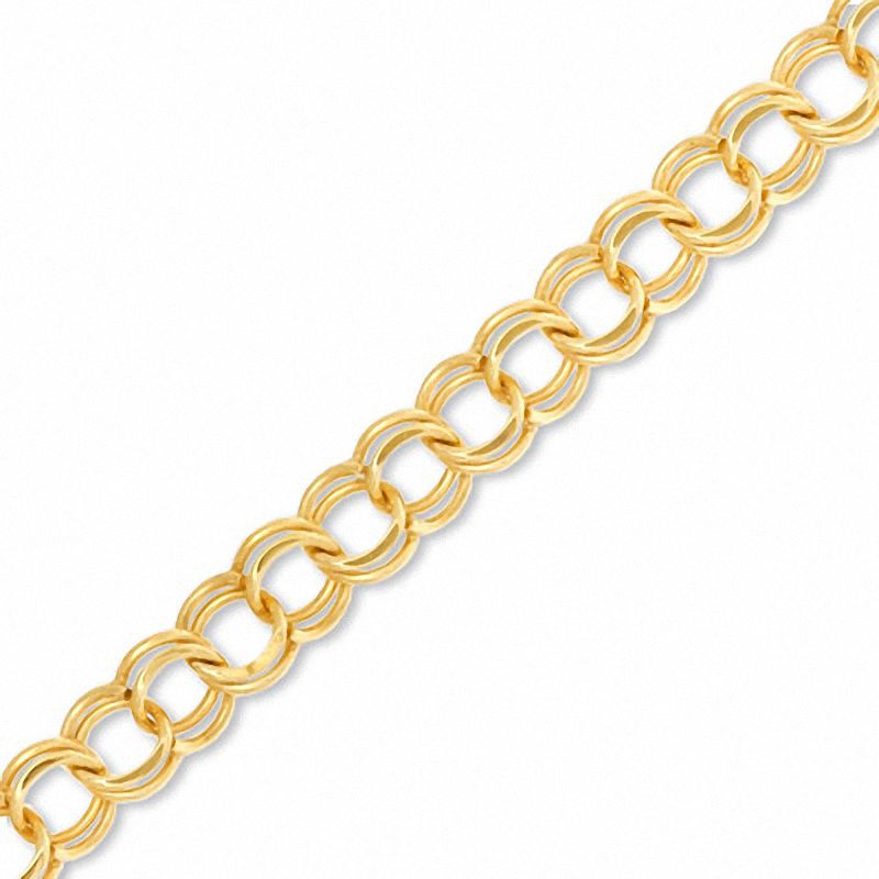 Ladies' 10K Gold Garibaldi Double Link Bracelet - 7.25"|Peoples Jewellers