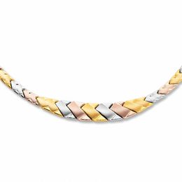 Stampato Necklace in 10K Tri-Tone Gold - 17&quot;