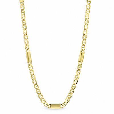 Men's 5.75mm Mariner Bar Chain Necklace in 10K Gold - 22"