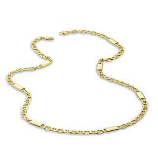 Men's 5.75mm Mariner Bar Chain Necklace in 10K Gold - 22"