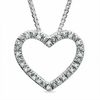 Heart Pendant with Diamond Accents in Sterling Silver