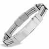 Thumbnail Image 0 of Men's Grey Stainless Steel Cable Cuff Bracelet