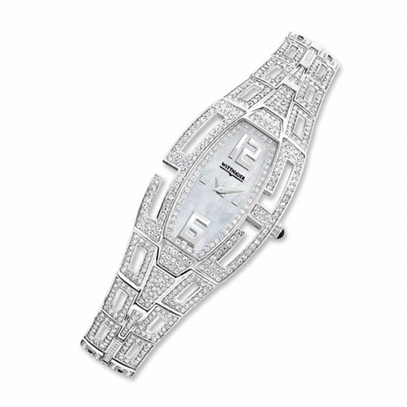 Ladies' Wittnauer Crystal Accent Watch with Tonneau Mother-Of-Pearl Dial (Model: 10L020)