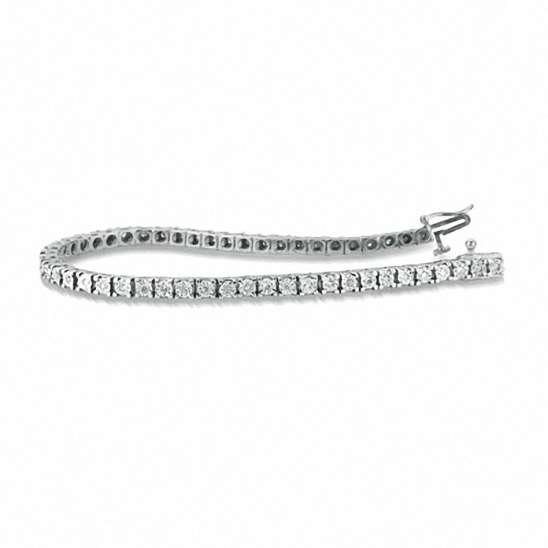 1.00 CT. T.W. Diamond Miracle Tennis Bracelet in 10K White Gold|Peoples Jewellers