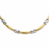 10K Two-Tone Gold "X" Stampato Necklace