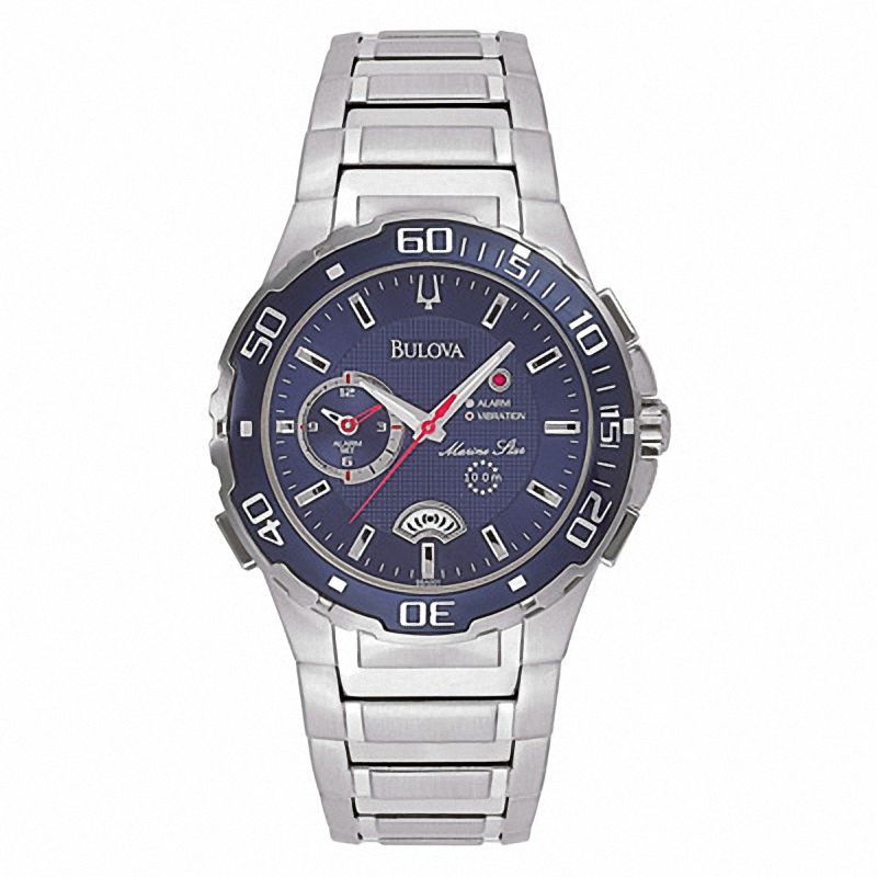 Men's Bulova Marine Star Watch with Blue Dial (Model: 98A001)|Peoples Jewellers