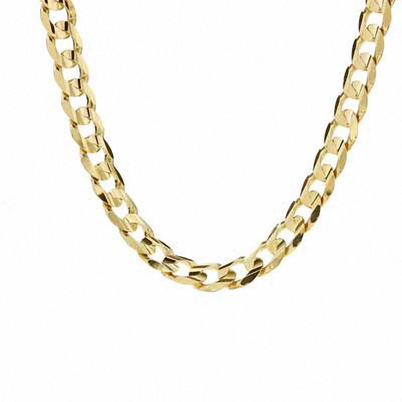 Men's 8.6mm Concave Curb Chain Necklace 