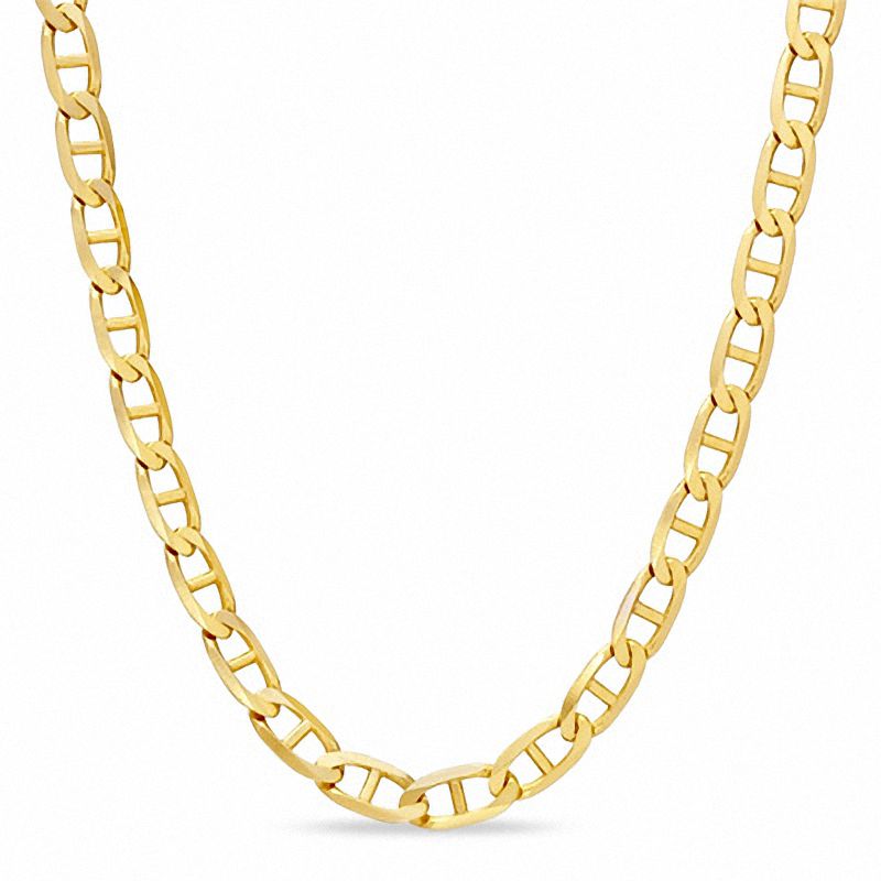 Men's 10K Gold Mariner Chain Necklace and Bracelet Set