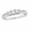 Thumbnail Image 1 of 0.50 CT. T.W. Princess-Cut Diamond Three Stone Past Present Future Ring in 14K White Gold