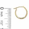 Diamond Fascination™ Small Round Hoop Earrings in 14K Gold