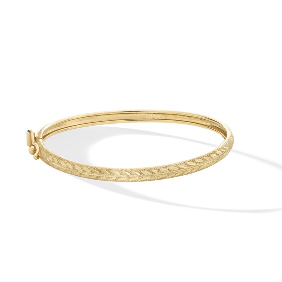 Child's Diamond-Cut Bangle in 10K Gold - 5.0"