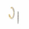 Thumbnail Image 0 of Diamond Fascination™ Medium C Hoop Earrings in 14K Gold