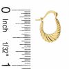 Thumbnail Image 1 of 14K Gold Polished Shrimp Mini Hoop Earrings