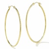 Thumbnail Image 0 of 14K Gold 35mm Diamond-Cut Hinged Hoop Earrings