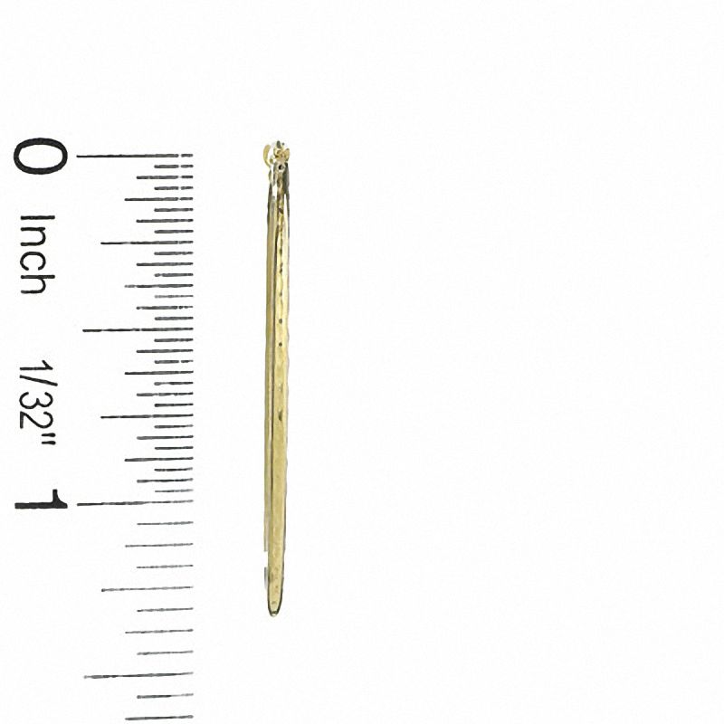 14K Gold 35mm Diamond-Cut Hinged Hoop Earrings|Peoples Jewellers