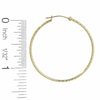 Thumbnail Image 2 of 14K Gold 35mm Diamond-Cut Hinged Hoop Earrings
