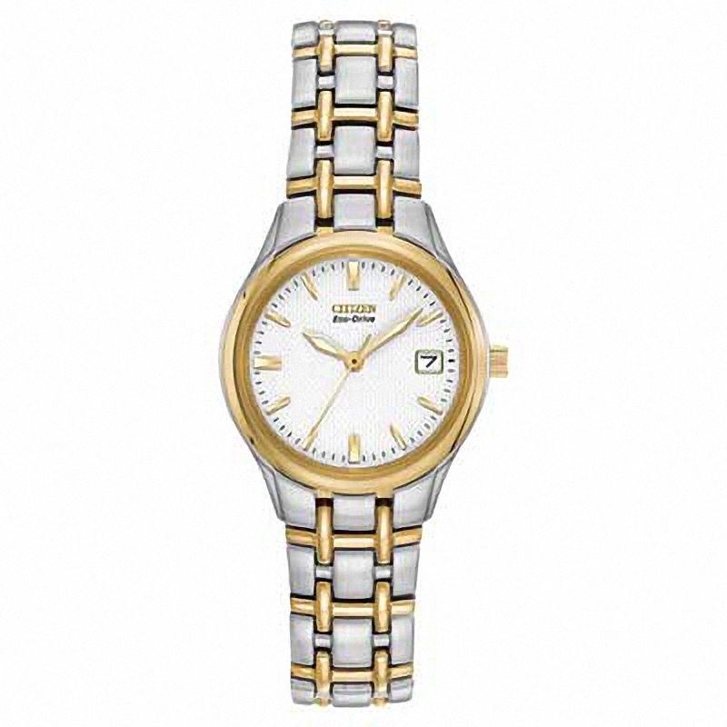 Ladies' Citizen Eco-Drive® Corso Two-Tone Bracelet Watch with White Dial  (Model: EW1264-50A) | Peoples Jewellers