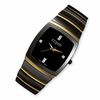 Thumbnail Image 0 of Men's Wittnauer Diamond Accent Two-Tone Ceramic Watch with Square Black Dial (Model: 12D004)