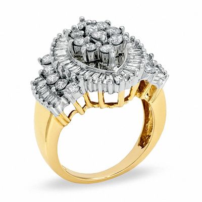 1.95 CT. T.W. Diamond Crown Ring in 10K Gold