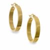 14K Gold 21mm Wedding Band Hoop Earrings