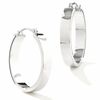 14K White Gold 21mm Wedding Band Hoop Earrings