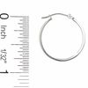 Thumbnail Image 1 of 14K White Gold 21mm Wedding Band Hoop Earrings