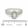 1.00 CT. T.W. Certified Oval Diamond Solitaire Engagement Ring in 14K White Gold