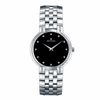 Thumbnail Image 0 of Men's Movado Faceto Stainless Steel Watch with Diamond Bezel (Model: 0605585)