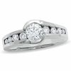 1.00 CT. T.W. Diamond Bezel Set Engagement Ring in 14K White Gold