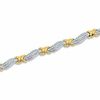 Thumbnail Image 0 of 1.00 CT. T.W. Diamond Curved "X" Link Bracelet in 10K Two-Tone Gold