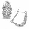Thumbnail Image 0 of 0.33 CT. T.W. Diamond Vintage-Inspired Swirl Earrings in Sterling Silver
