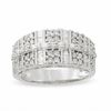 1.00 CT. T.W. Diamond Double Row Clover Ring in 14K White Gold