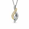 0.25 CT. T.W. Diamond Solitaire Melee Pendant in 14K Two-Tone Gold