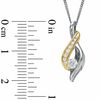 0.25 CT. T.W. Diamond Solitaire Melee Pendant in 14K Two-Tone Gold