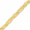 Thumbnail Image 0 of 14K Gold Braided Bead Snake Bracelet - 7.25"