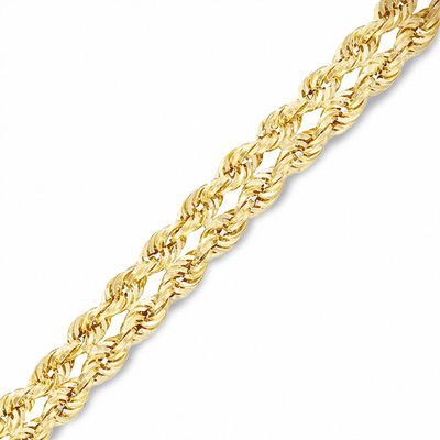 Ladies' Rope Chain Bracelet in 14K Gold - 7.25"