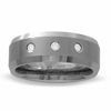 Men's Bezel Diamond Accent Tungsten Band