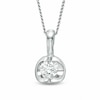 Thumbnail Image 0 of 0.30 CT. Canadian Certified Diamond Solitaire Tension-Set Pendant in 14K White Gold (I/I2)