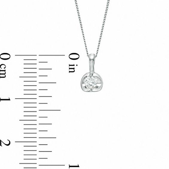 CT. Canadian Certified Diamond Solitaire Tension-Set Pendant in 14K White Gold (I/I2