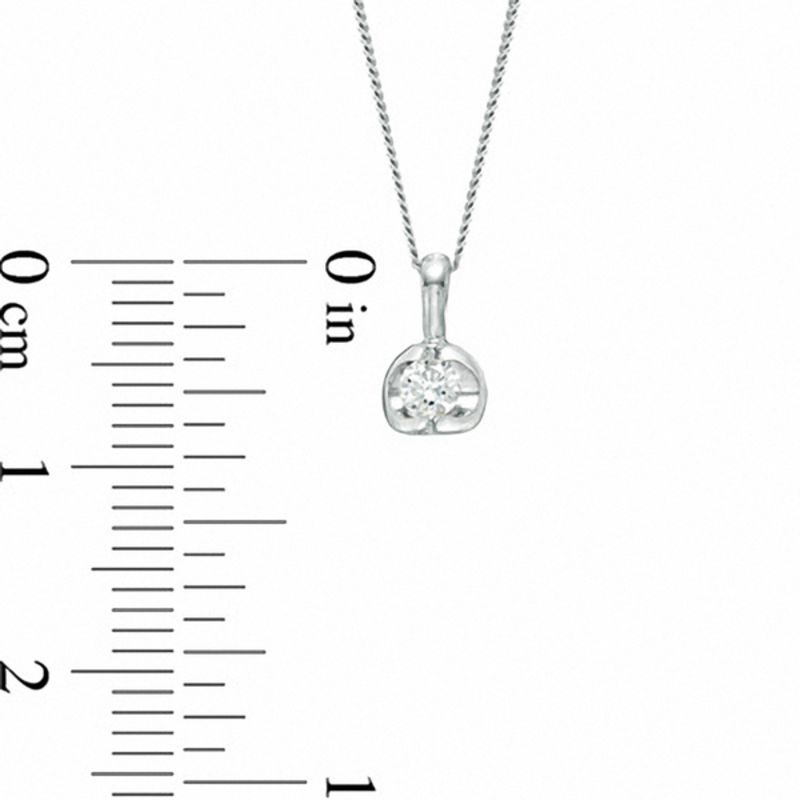 0.30 CT. Canadian Certified Diamond Solitaire Tension-Set Pendant in 14K White Gold (I/I2)