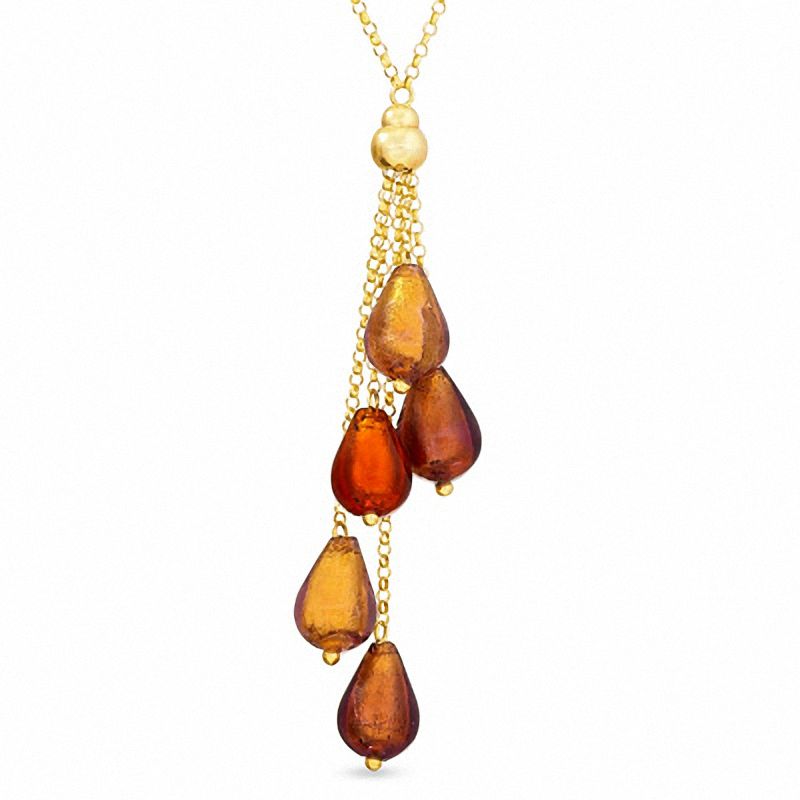 Venetian Dangling Drop Necklace in 14K Gold - 17"