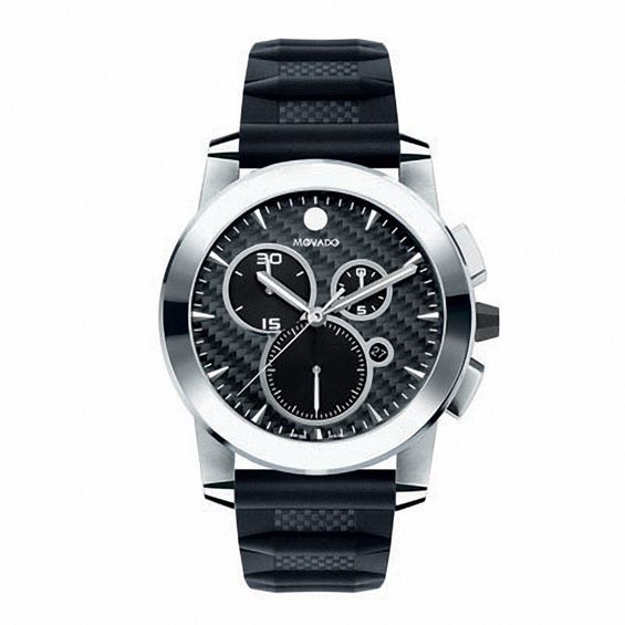 Peoples Jewellers Men s Movado Vizio Stainless Steel Bracelet Watch with Carbon and Rubber Strap Model 0606082 Yorkdale Mall