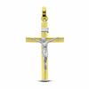 Thumbnail Image 0 of Crucifix Necklace Charm in 14K Two-Tone Gold