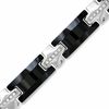 Thumbnail Image 0 of Men's 0.40 CT. T.W. Diamond Stainless Steel and Black Tungsten Bracelet