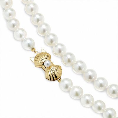 Blue Lagoon® by Mikimoto 5.5-6.0mm 18" Akoya Cultured Pearl Strand with 14K Gold Clasp