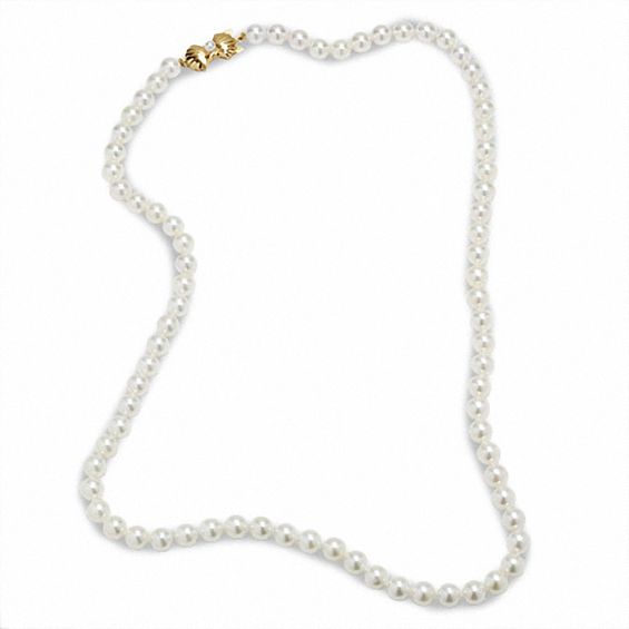 Blue Lagoon® by Mikimoto 6.5-7.0mm 22" Akoya Cultured Pearl Strand with 14K Gold Clasp