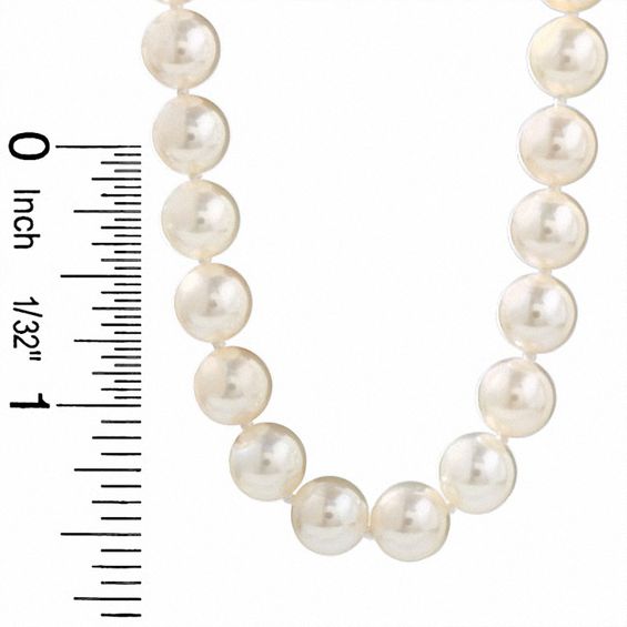 Blue Lagoon® by Mikimoto 7.5-8.0mm Akoya Cultured Pearl Strand Necklace and Stud Earrings Set in 14K Gold