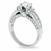 Thumbnail Image 1 of 1.50 CT. T.W. Round Diamond Collar Engagement Ring in 14K White Gold with Princess-Cut Side Stones